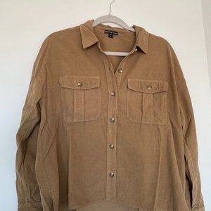 James Perse Corduroy button-up (camel brown)